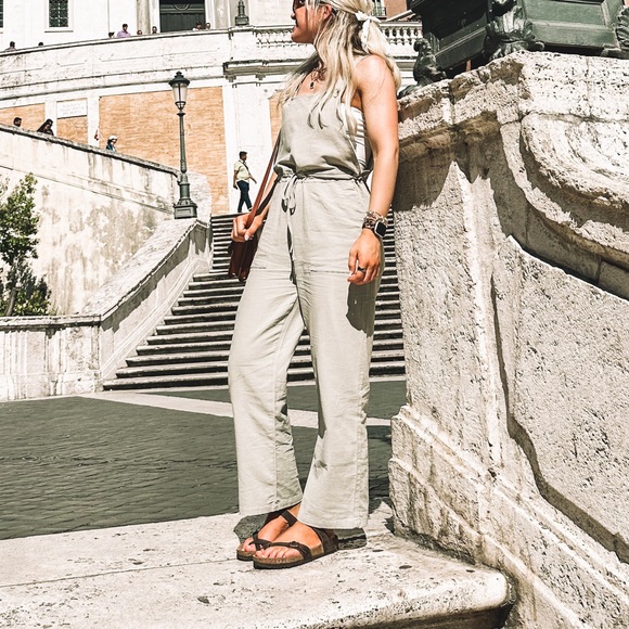 Lulu’s Sage Drawstring Jumpsuit - Picture 2 of 8